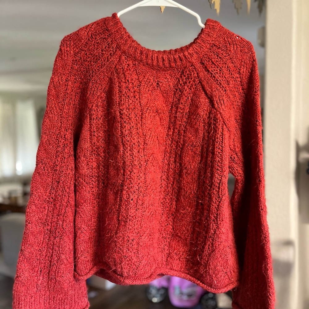 Target Red Cable Knit Sweater